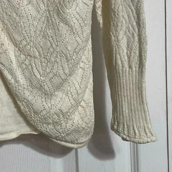 Sigrid Olsen cream knit sweater top shirt - Picture 6 of 14